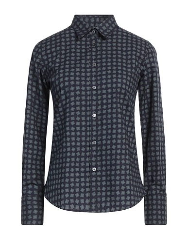 CALIBAN Patterned shirts & blouses Midnight blue 100% Cotton