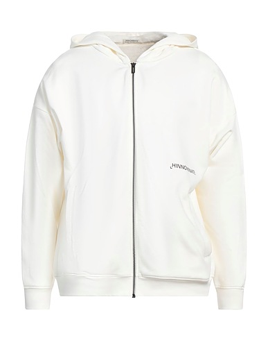 HINNOMINATE Hooded track jacket  White 100% Cotton, Elastane