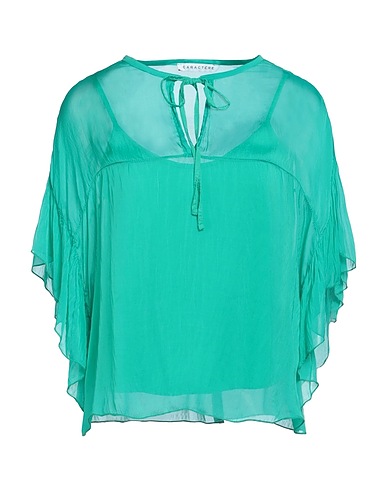 CARACTÈRE Top Emerald green 70% Viscose, 30% Silk