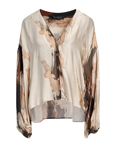 ICONA by KAOS Patterned shirts & blouses Beige 51% Viscose, 49% Recycled viscose