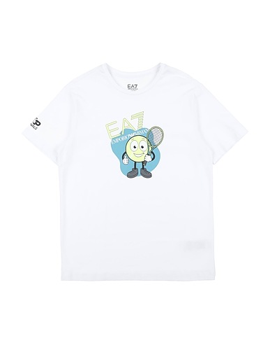 EA7 T-shirt White 95% Cotton, 5% Elastane