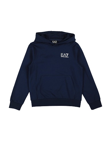 EA7 Sweatshirt Navy blue 100% Cotton, Elastane