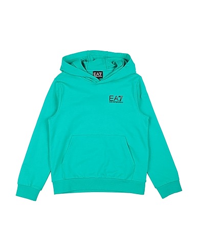 EA7 Толстовка Изумрудный 100% Хлопок, Эластан
