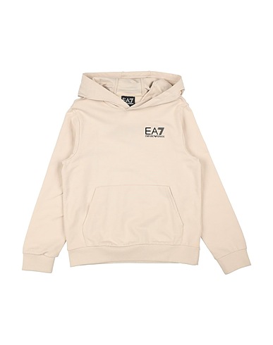 EA7 Φούτερ Κρεμ 100% Βαμβάκι, Ελαστάνη