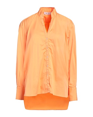 AGLINI Solid colour shirts & blouses Mandarin 69% Cotton, 28% Polyamide, 3% Elastane