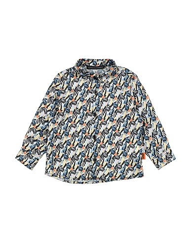 DANIELE ALESSANDRINI Patterned shirt Light grey 100% Polyester