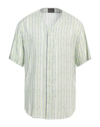 EMPORIO ARMANI Striped shirt Light green 100% Viscose