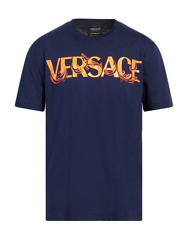 VERSACE T-shirt Navy 100% Cotton