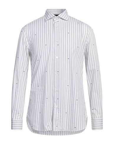 EMPORIO ARMANI Patterned shirt White 100% Cotton