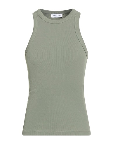ANINE BING Tank top Sage green 95% Organic cotton, 5% Elastane