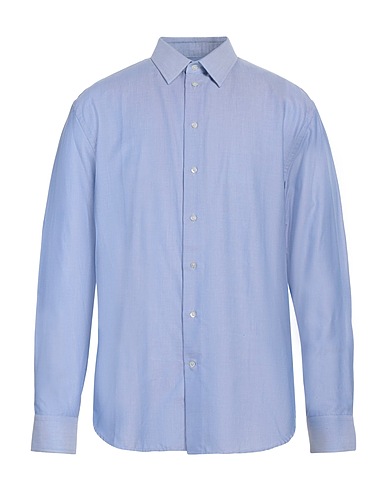 EMPORIO ARMANI Patterned shirt Light blue 100% Cotton