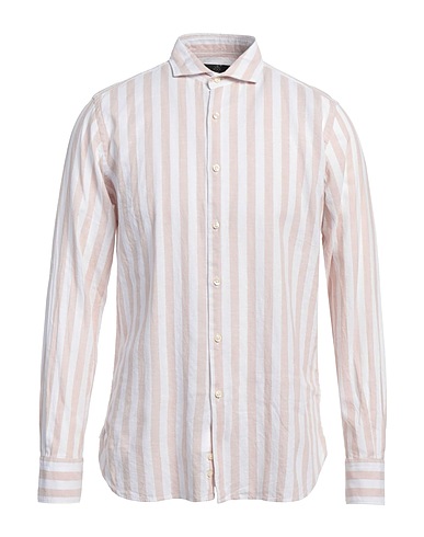 GMF 965 Camicia a righe Beige 55% Lino, 45% Cotone