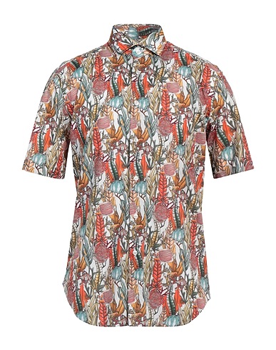 XACUS Patterned shirt White 100% Cotton