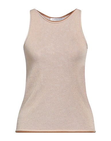 CARACTÈRE Top Beige 80% Cotton, 20% Polyamide