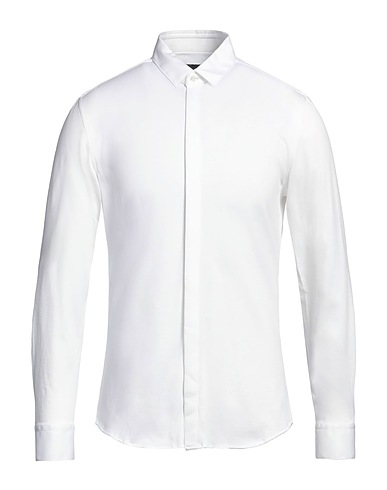 EMPORIO ARMANI Solid color shirt White 100% Cotton
