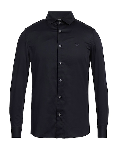 EMPORIO ARMANI Solid colour shirt 100% Cotton, Polyester, Polyamide, Elastane