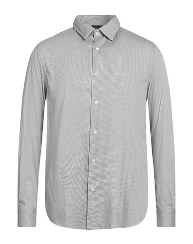 EMPORIO ARMANI Patterned shirt Black 97% Cotton, 3% Elastane