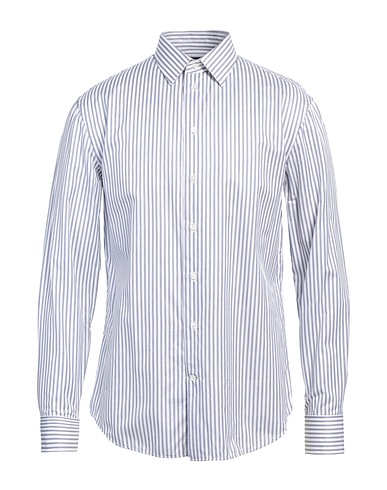 EMPORIO ARMANI Striped shirt Slate blue 100% Cotton