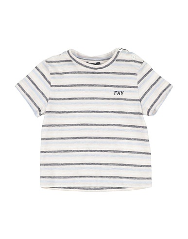 FAY T-shirt Beige 50% Cotone, 50% Lino, Poliestere