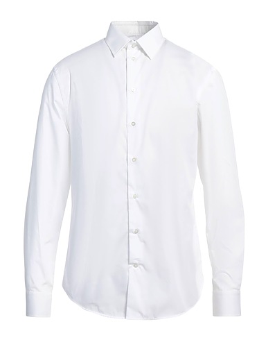 EMPORIO ARMANI Solid color shirt White 100% Cotton