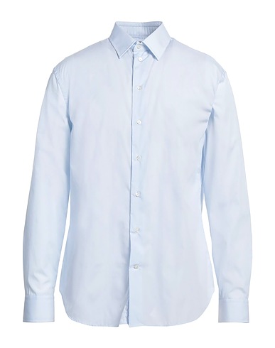EMPORIO ARMANI Solid colour shirt Sky blue 100% Cotton