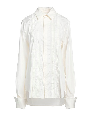 WALES BONNER Camicie Bianco 78% Cotone, 18% Poliammide, 4% Elastan