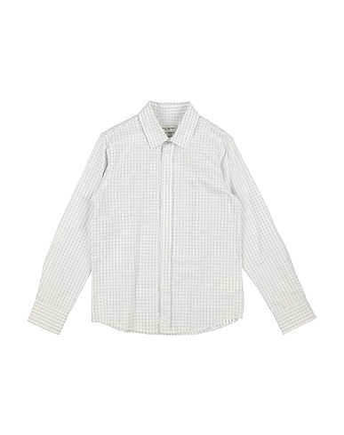 PAOLO PECORA Patterned shirt White 100% Cotton
