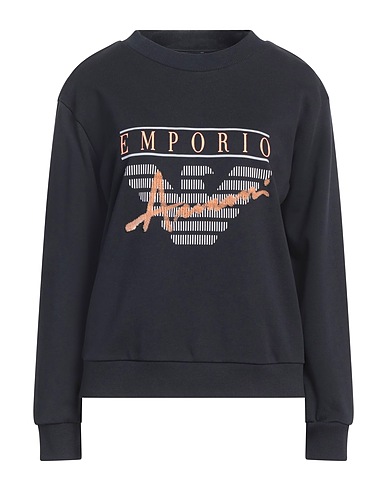 EMPORIO ARMANI Sweatshirt Midnight blue 100% Cotton, Elastane