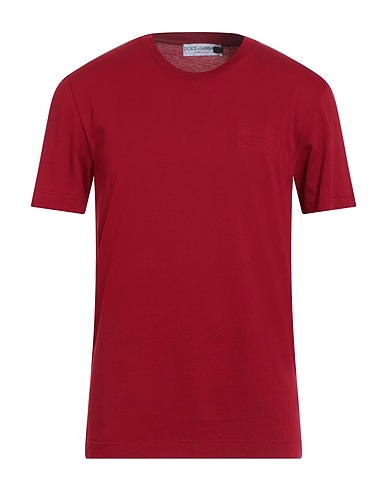 DOLCE&GABBANA Basic T-Shirt Burgundy 100% Cotton
