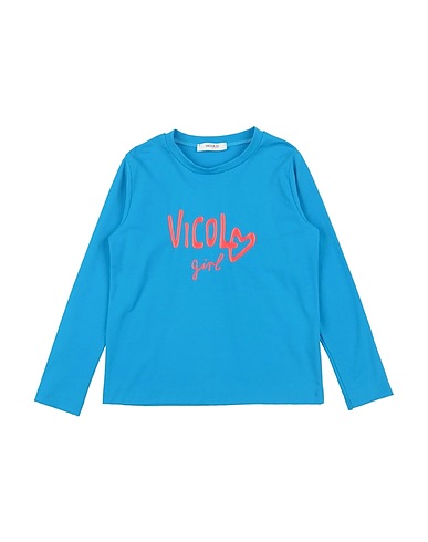 VICOLO T-shirt Azzurro 93% Cotone, 7% Elastan