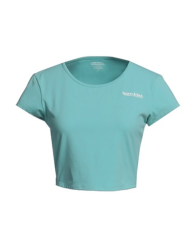 SPORTY & RICH T-shirt Turchese 82% Nylon, 18% Elastan