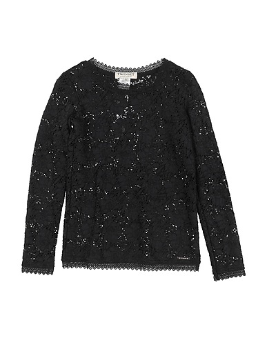 TWINSET Top Black 90% Polyamide, 10% Elastane