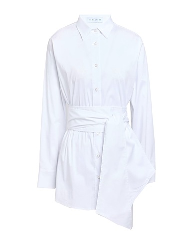 CARACTÈRE Solid colour shirts & blouses White 79% Cotton, 18% Polyamide, 3% Elastane