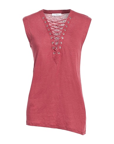IRO T-shirt Brick red 100% Linen