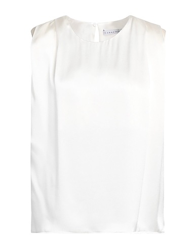 CARACTÈRE Top White 75% Acetate, 25% Silk