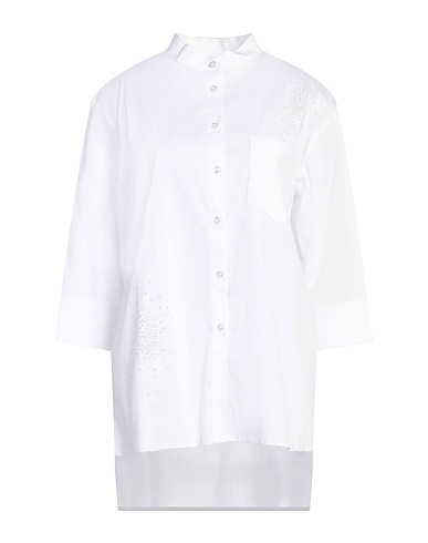 CARACTÈRE Shirts White 79% Cotton, 18% Polyamide, 3% Elastane