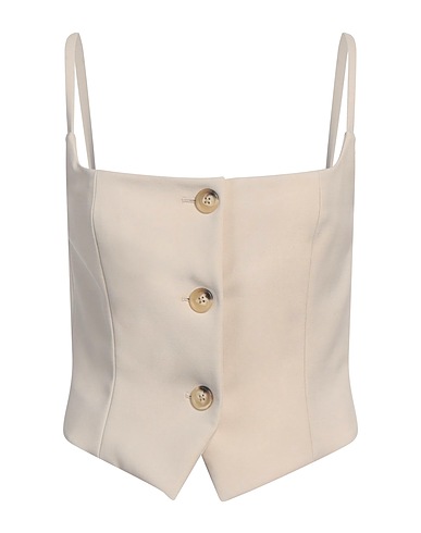 HELMUT LANG Top Light grey 53% Polyester, 43% Wool, 4% Elastane