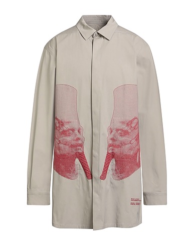 RICK OWENS Shirts Beige 97% Cotton, 3% Elastane, Polyester
