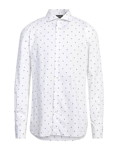 EMPORIO ARMANI Patterned shirt White 100% Cotton