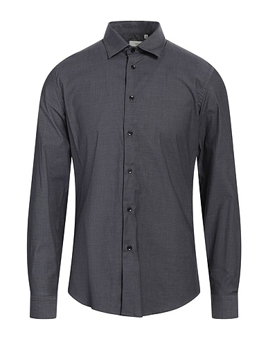 LIU •JO MAN Einfarbiges Hemd Braungrau 97% Baumwolle, 3% Elastan