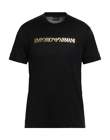 EMPORIO ARMANI T-shirt Black 70% Lyocell, 30% Cotton