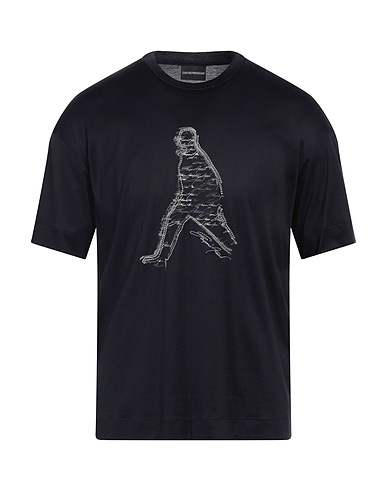 EMPORIO ARMANI Ｔシャツ ミッドナイトブルー テンセル 70% / コットン 30%