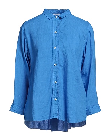 ROSSO35 Linen shirt Azure 100% Linen