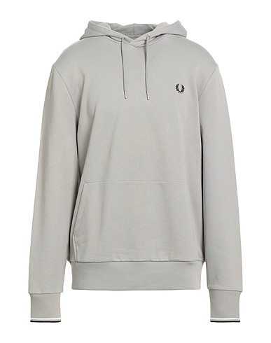 FRED PERRY Hooded sweatshirt Sage green 100% Cotton, Elastane