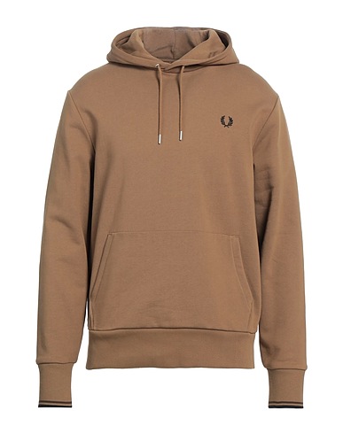 FRED PERRY Felpa Khaki 100% Cotone, Elastan