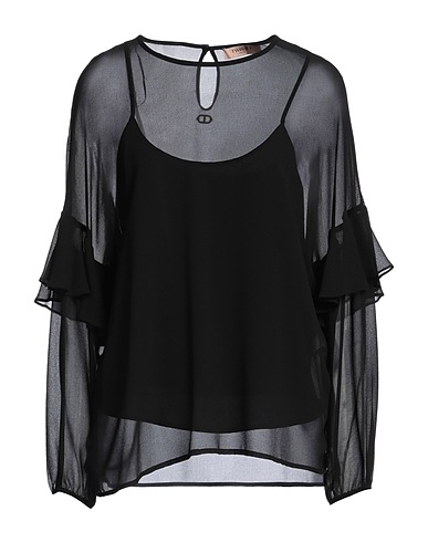 TWINSET Top Nero 100% Poliestere
