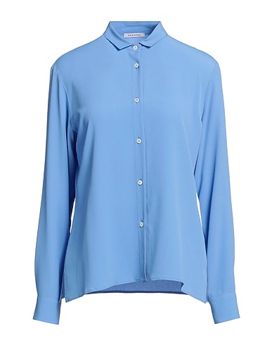 ROSSO35 Solid colour shirts & blouses Light blue 65% Acetate, 35% Silk