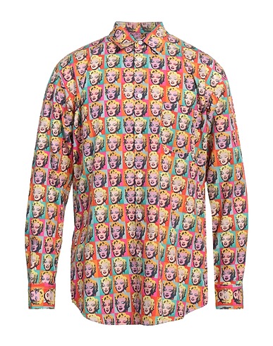 COMME des GARÇONS SHIRT Patterned shirt Orange 100% Cotton