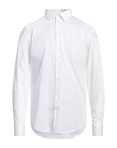 EMPORIO ARMANI Solid colour shirt White 100% Cotton