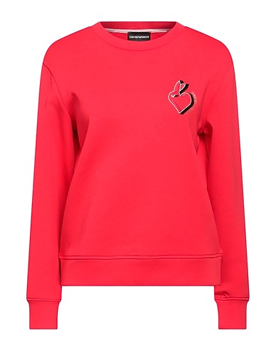 EMPORIO ARMANI Sweatshirt Red 76% Cotton, 18% Polyester, 6% Elastane